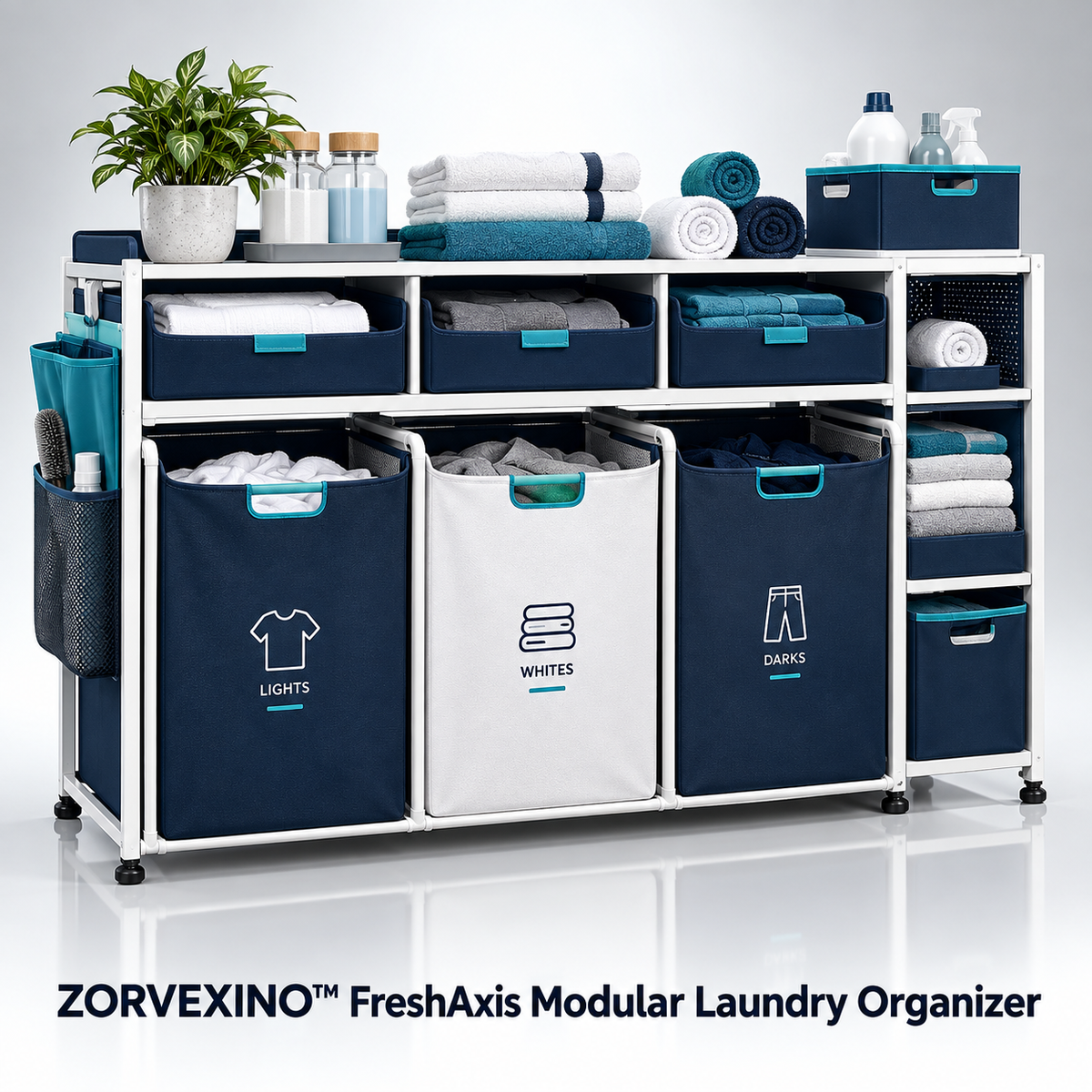 ZORVEXINO™ FreshAxis Modular Laundry Organizer